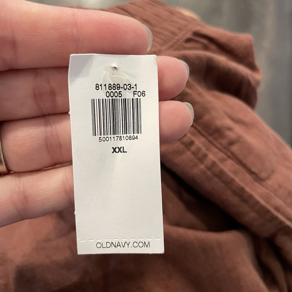 New Old Navy Brown Linen Blend High Rise Straight Comfort Waist Band Pants XXL - Picture 4 of 5